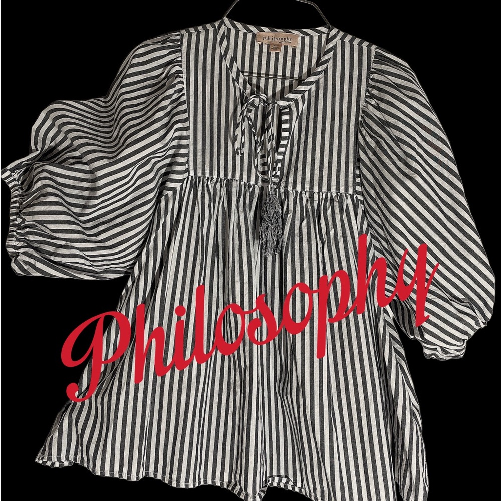Philosophy Monochrome Striped Garment